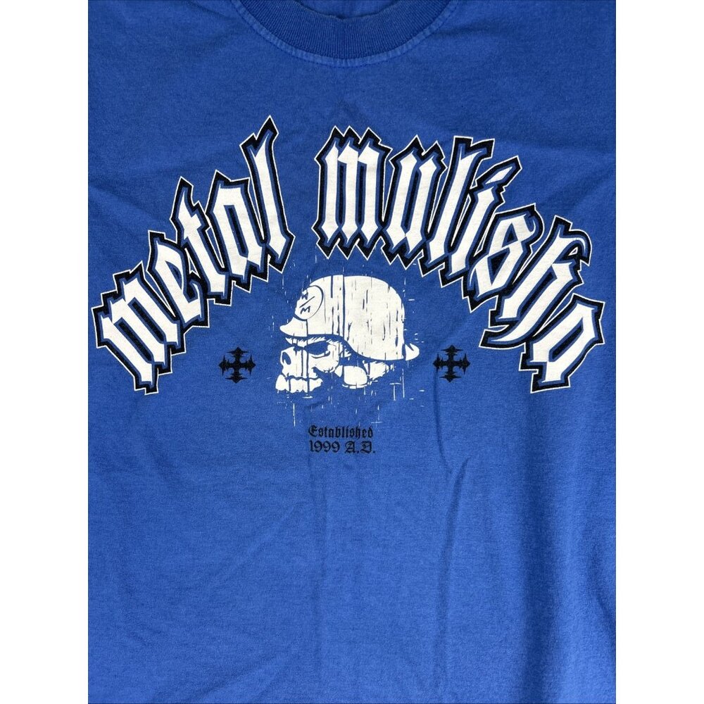 Metal Mulisha Tank Top Men’s Size Large Blue Muscle Shirt Sleeveless Graphic - Picture 2 of 9